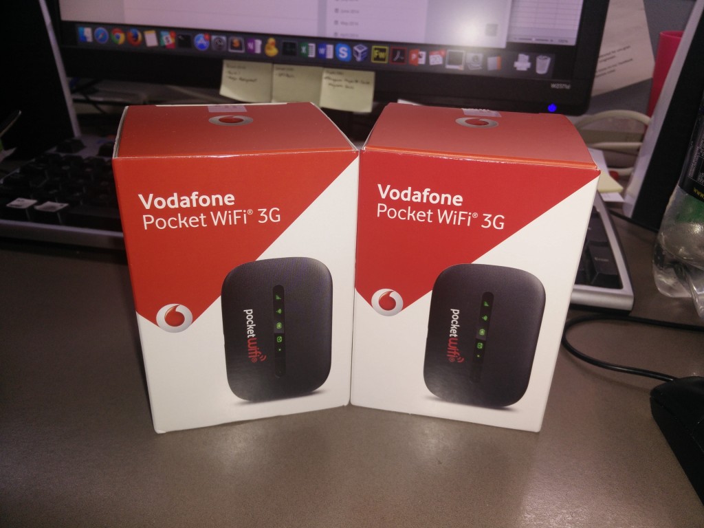 Original packaging of the Vodafone Pocket WiFi 3G